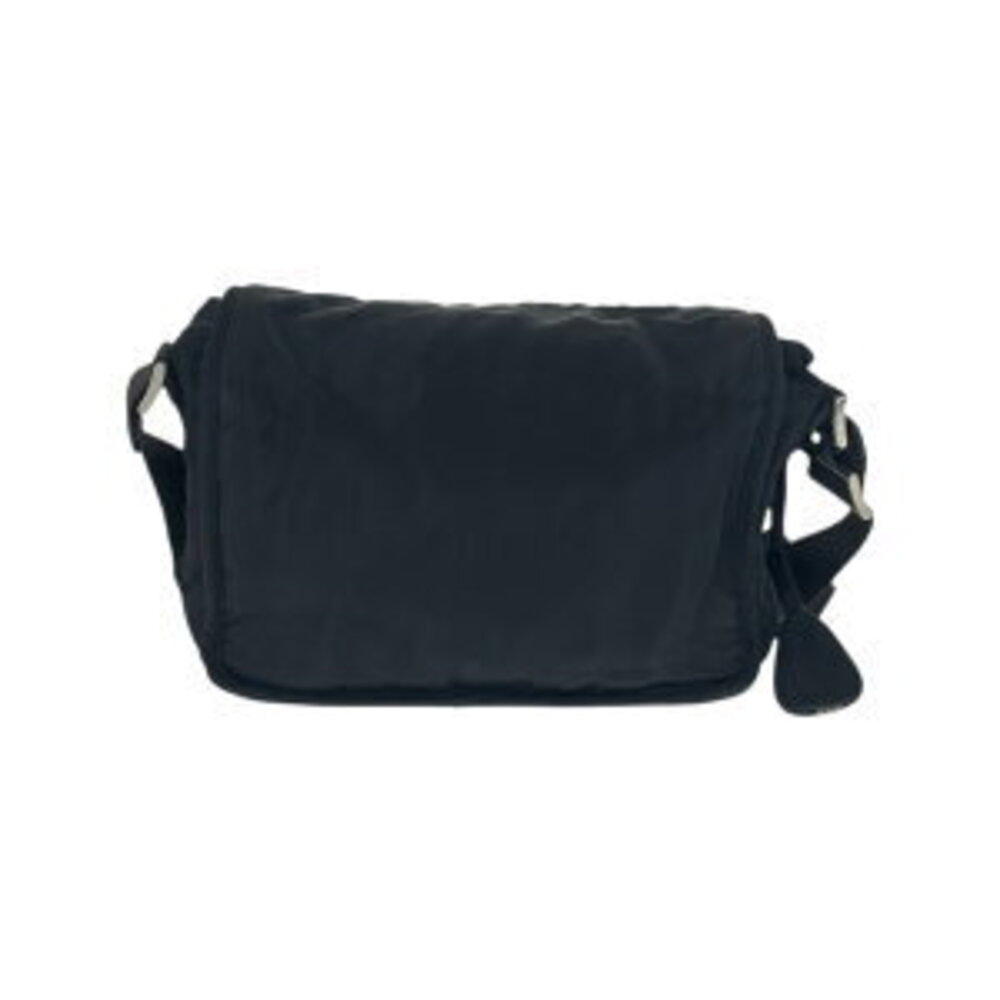 Prada plate nylon black triangular Bag Shoulder logo Tessuto